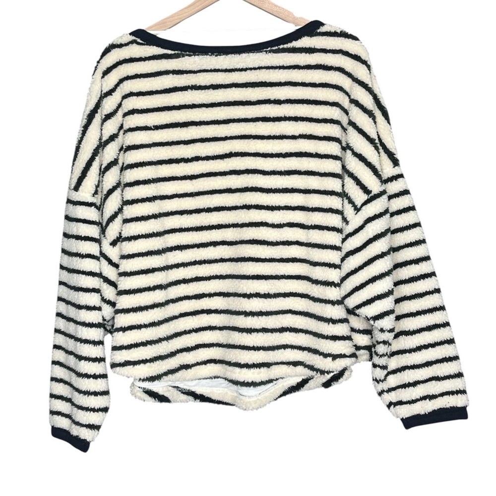 Free People Breton Striped Pullover in Eggnog Combo Size Small - Picture 4 of 7